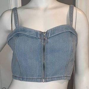 Forever 21 Denim Crop Top